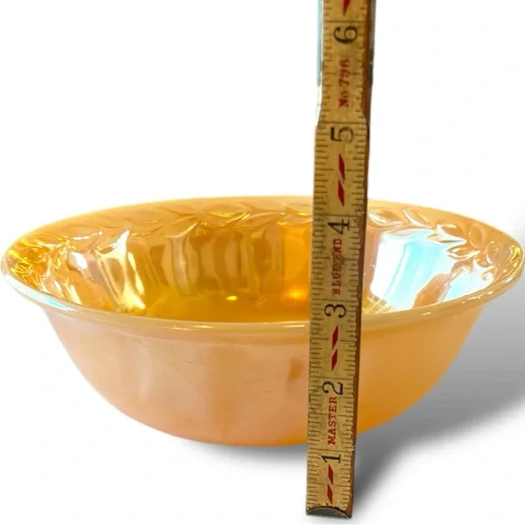 VTG Fire King Peach Lustre Bowl - Picture 9 of 10